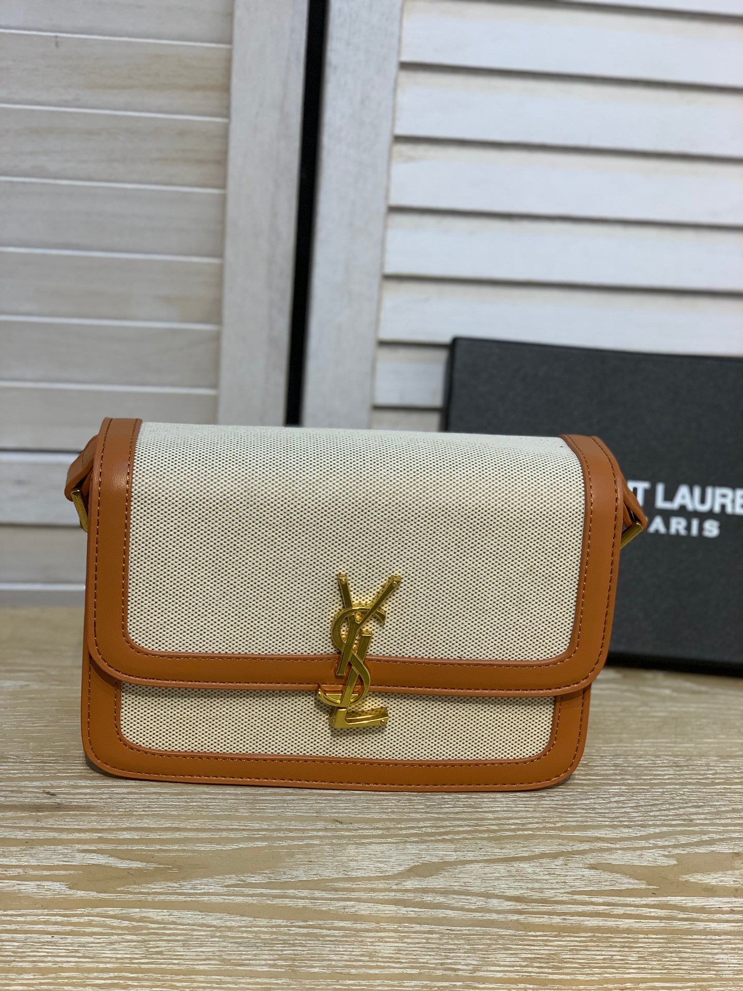 saint laurent apricot/brown With box