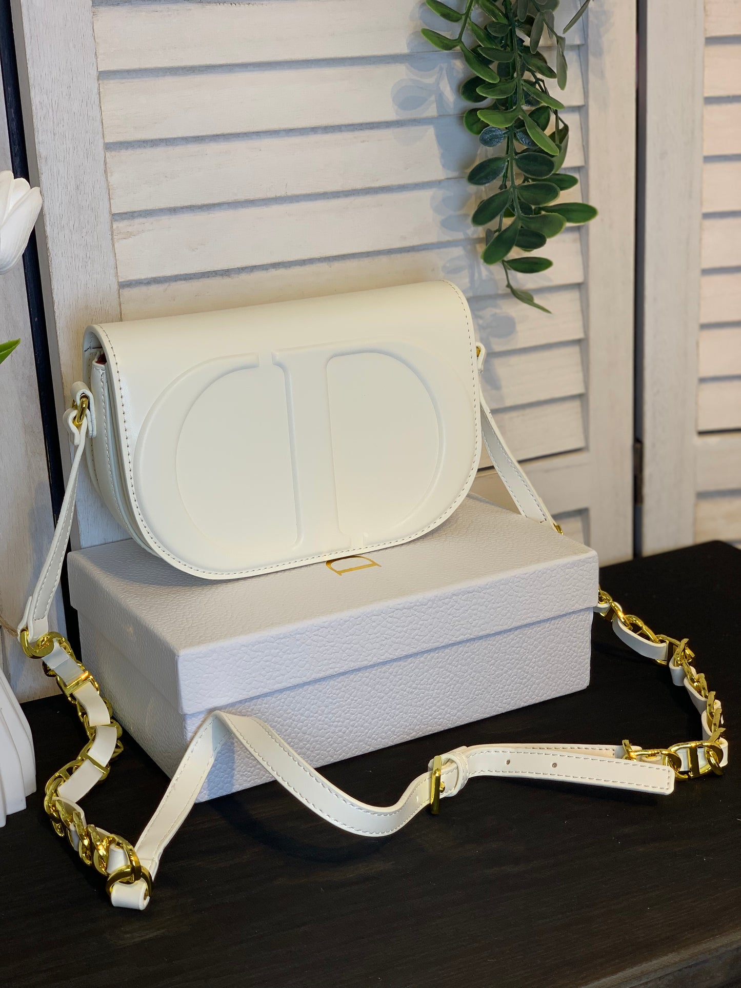 Christian Dior, white color with box