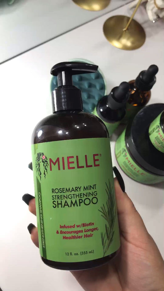 Mielle, Strengthening Shampoo, Mint Rosemary شامبو مييل المقوي بالنعناع وإكليل الجبل