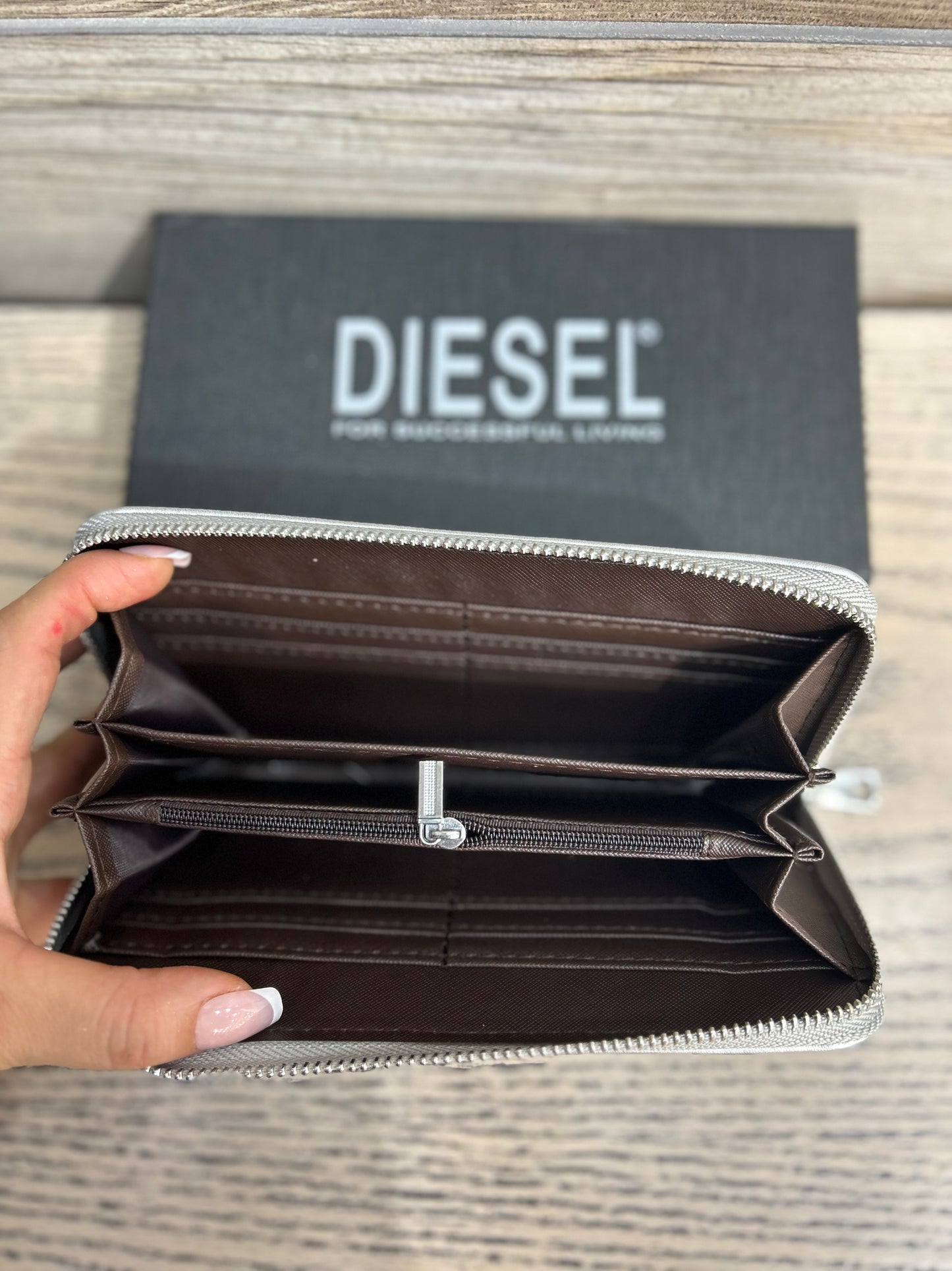 Diesel silver wallet