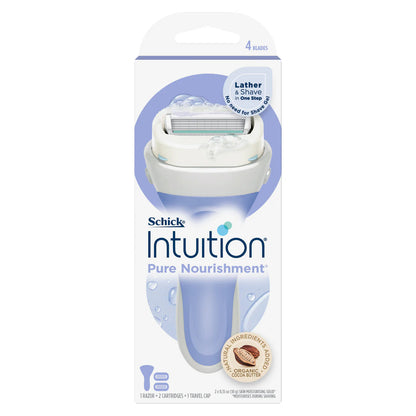 Intuition Pure Nourishment Razor ماكينة الحلاقة المغذية النقية من شيك ماكينة حلاقة كاكاو+ ٣ شفرات بديلة