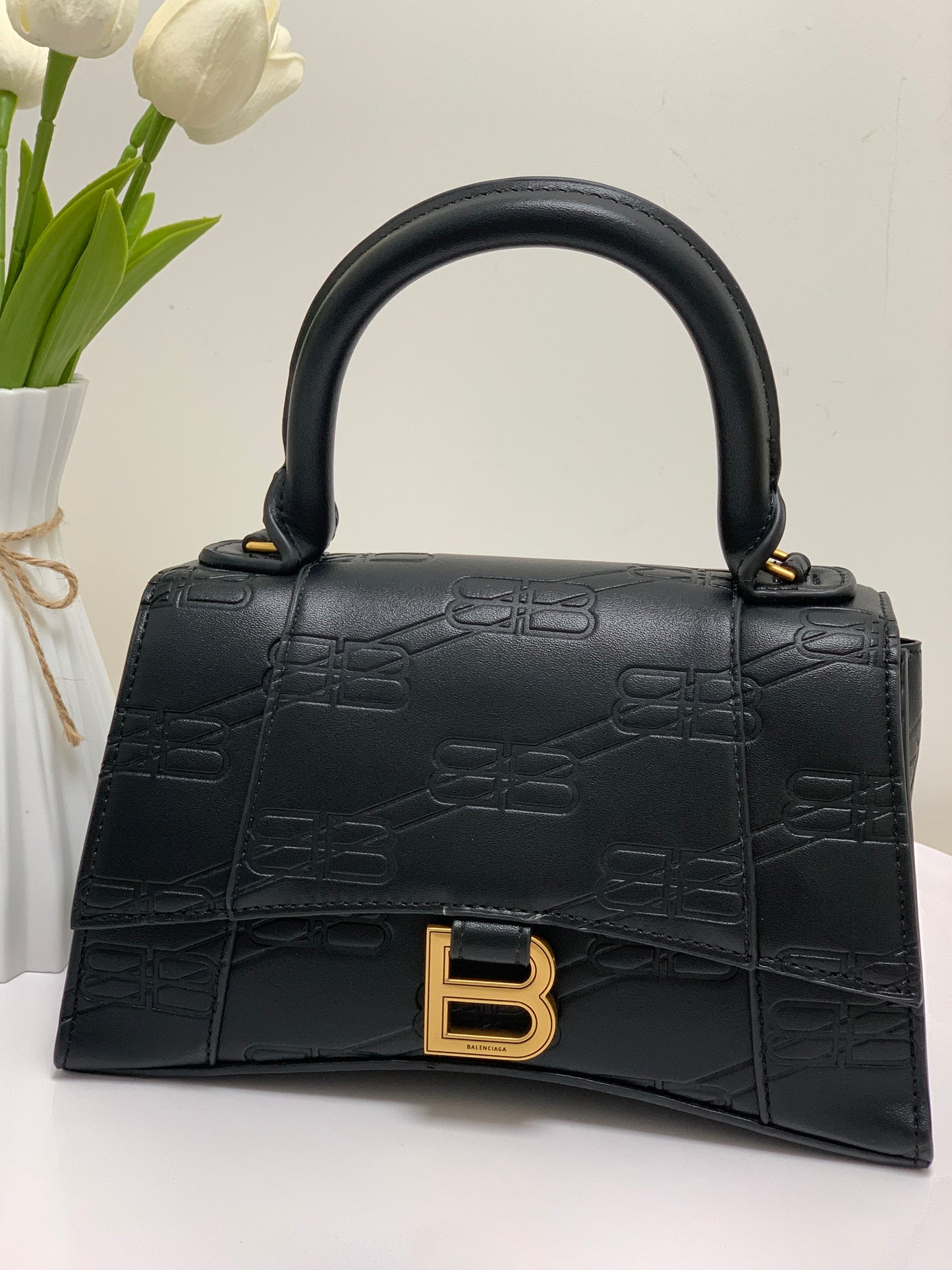 Balenciaga, black, engraved logo, without box