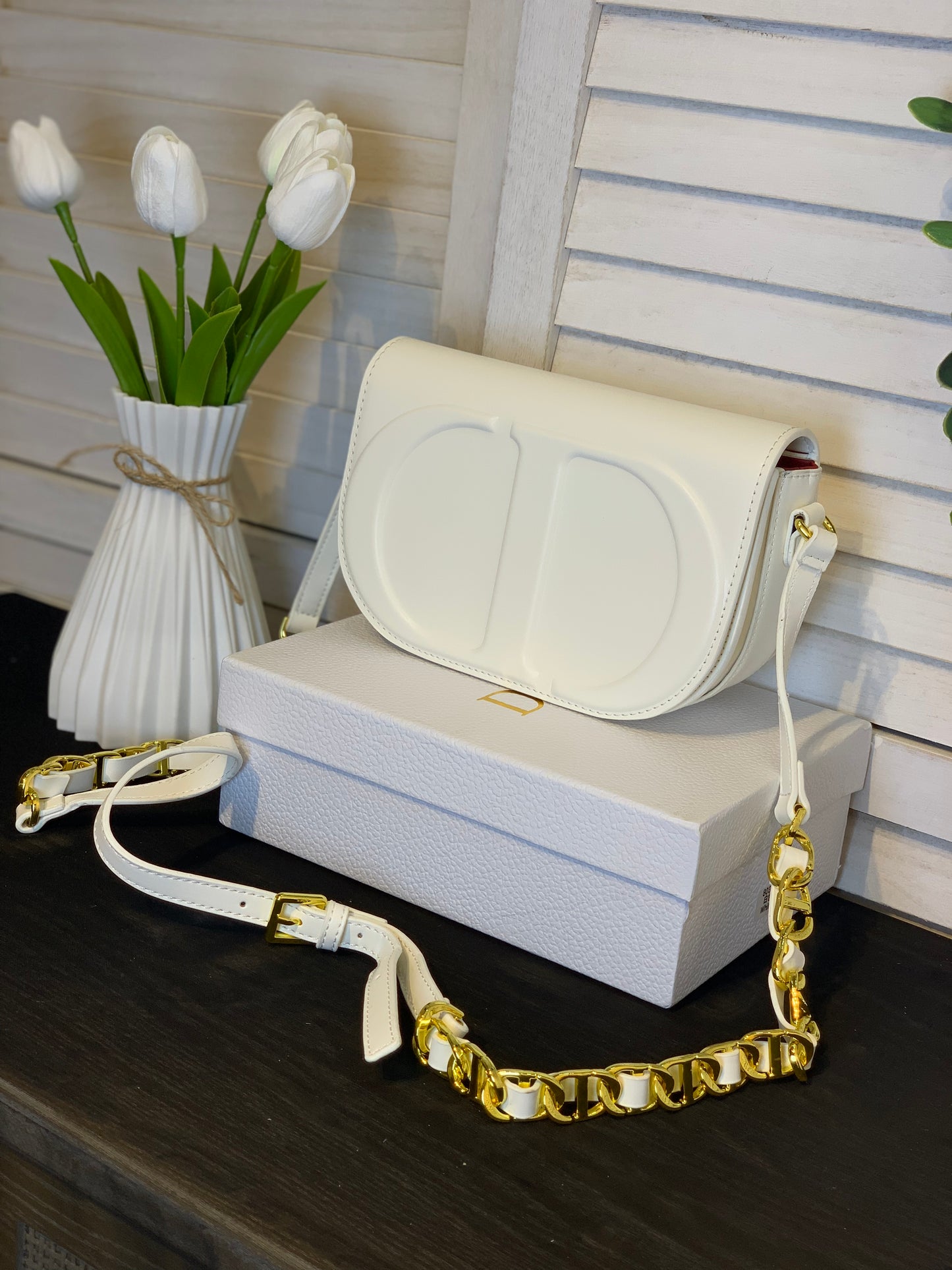 Christian Dior, white color with box