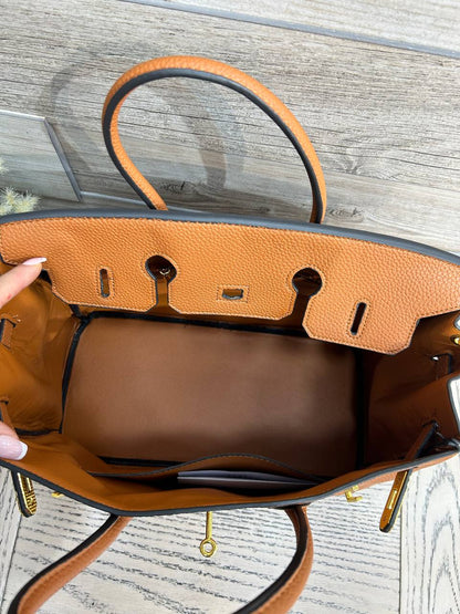 Hermès brown Togo Birkin 35 Gold Hardware