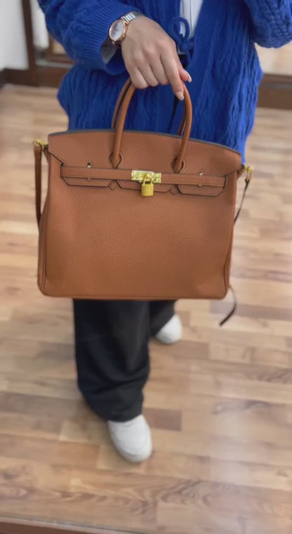 Hermès brown Togo Birkin 35 Gold Hardware